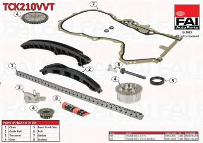 FAI AUTOPARTS tck210vvt -  Комплект цели привода распредвала